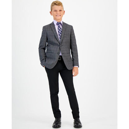Big Boys Silver Slim Fit Stretch Suit Jacket