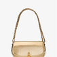 Mila Small Metallic Leather Shoulder Bag