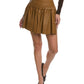 Max Mara Tritone Leather Mini Skirt