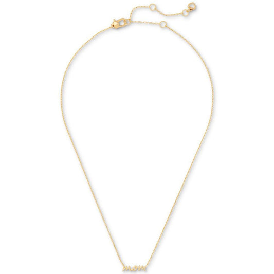 Gold-Tone Mom Pendant Necklace, 16" + 3" extender