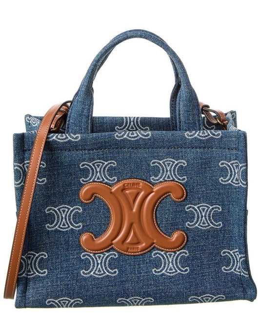 CELINE Cabas Thais Small Denim Tote