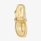 Ali Metallic Python Embossed Leather Sandal
