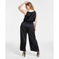 Plus Size Rhinestone-Strap Jumpsuit