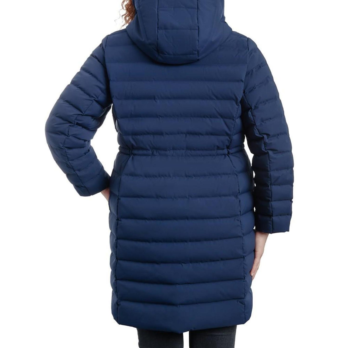 Women's Plus Size Hooded Faux-Leather-Trim Anorak Puffer Coat