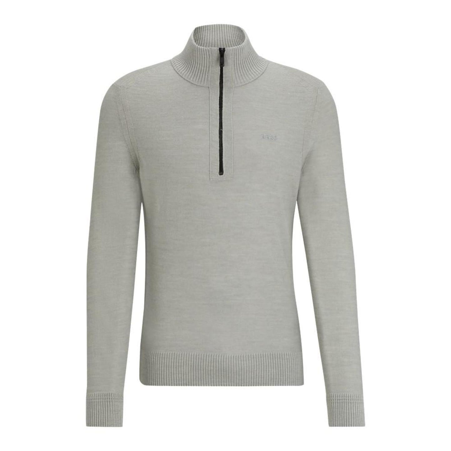 Men's Zip-Neck Logo Detail Sweater