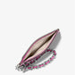 Small Pebbled Leather Chain Card Case