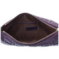 Dior Purple Cannage Leather Cannage Pouch (Authentic Pre-Owned)