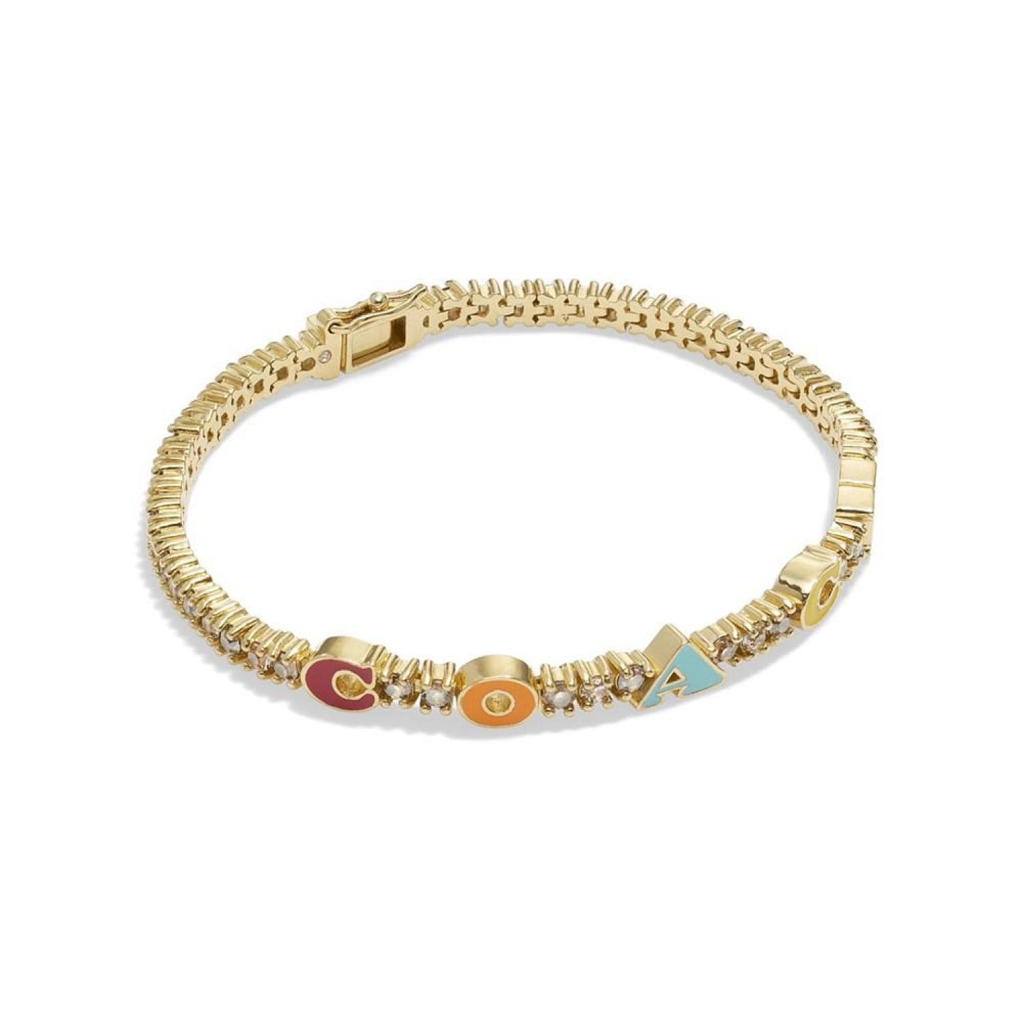 Faux Stone Signature Logo Tennis Bracelet