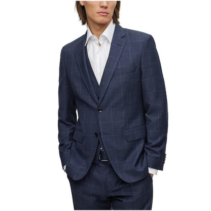 Men's Checked Three-Piece Slim-Fit Suit