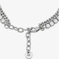 Precious Metal-Plated Brass Double Chain Tennis Bracelet