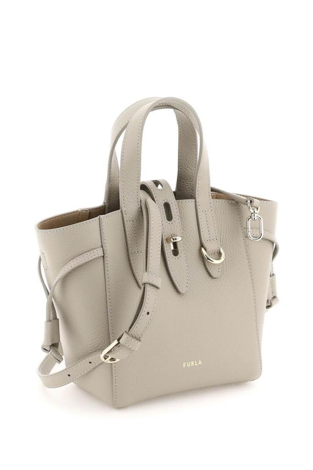 Furla Net Logo Printed Mini Tote Bag