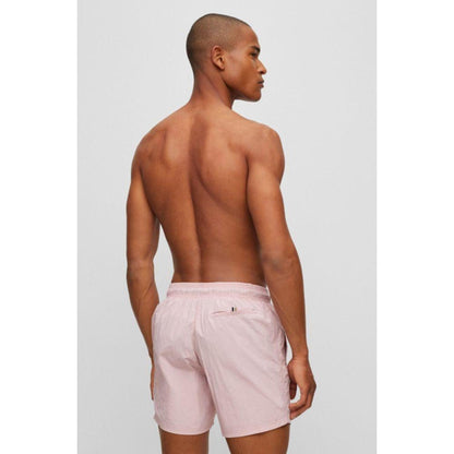 Quick-dry swim shorts with large logo print