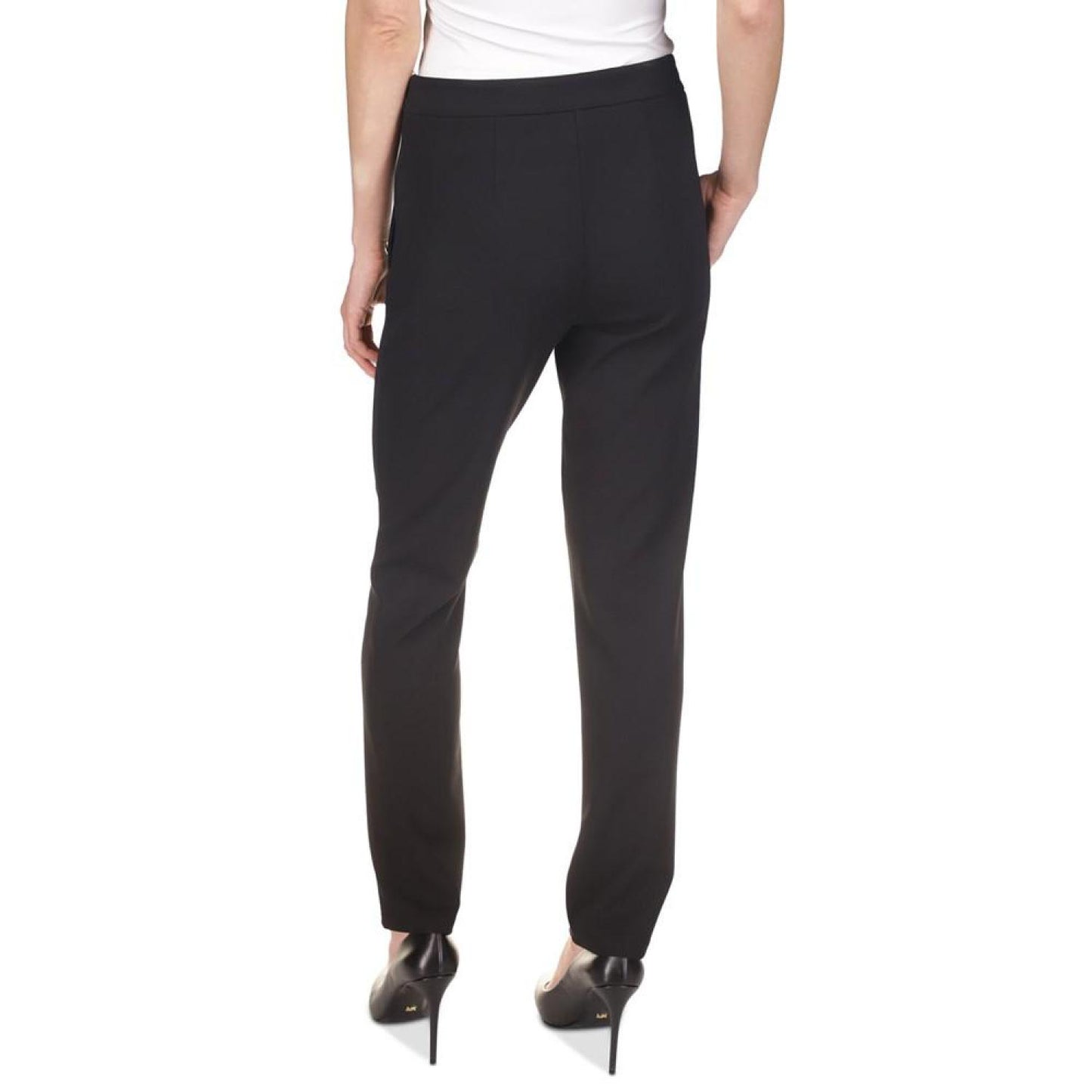 Women's Button High-Rise Ankle Pants