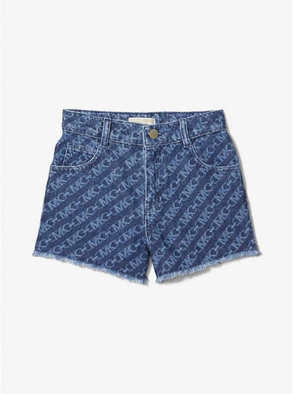 Empire Logo Print Denim Short