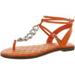 Brighty Womens Faux Leather Flip-Flop Thong Sandals