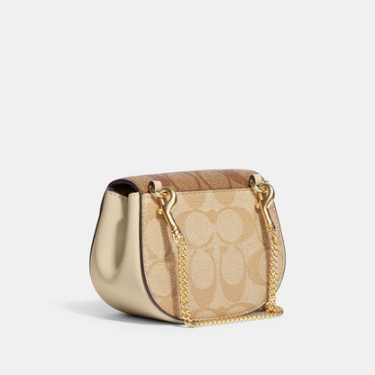 Coach Outlet Morgan Card Case On A Chain In Blocked Signature Canvas