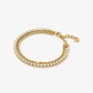 Precious Metal-Plated Brass Double Chain Tennis Bracelet