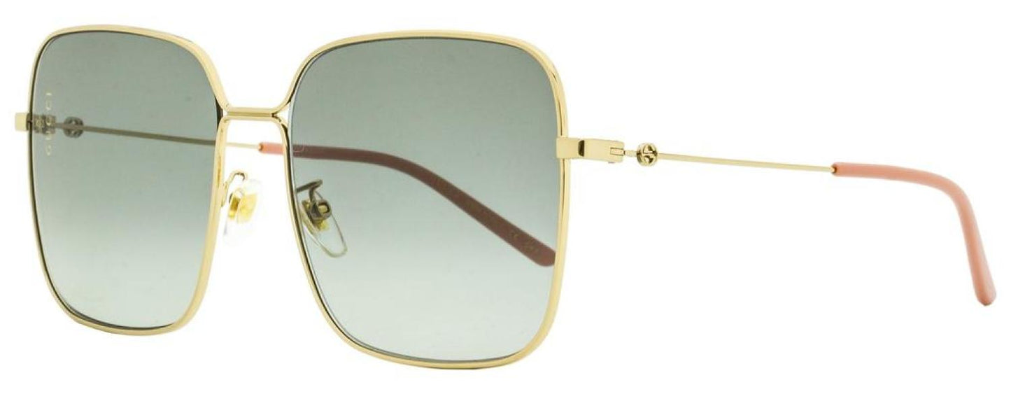 Gucci Women's Square Sunglasses GG0443S 001 Gold/Rose 60mm