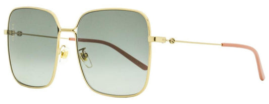 Gucci Women's Square Sunglasses GG0443S 001 Gold/Rose 60mm