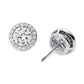 Women's Sterling Silver Pavé Studs