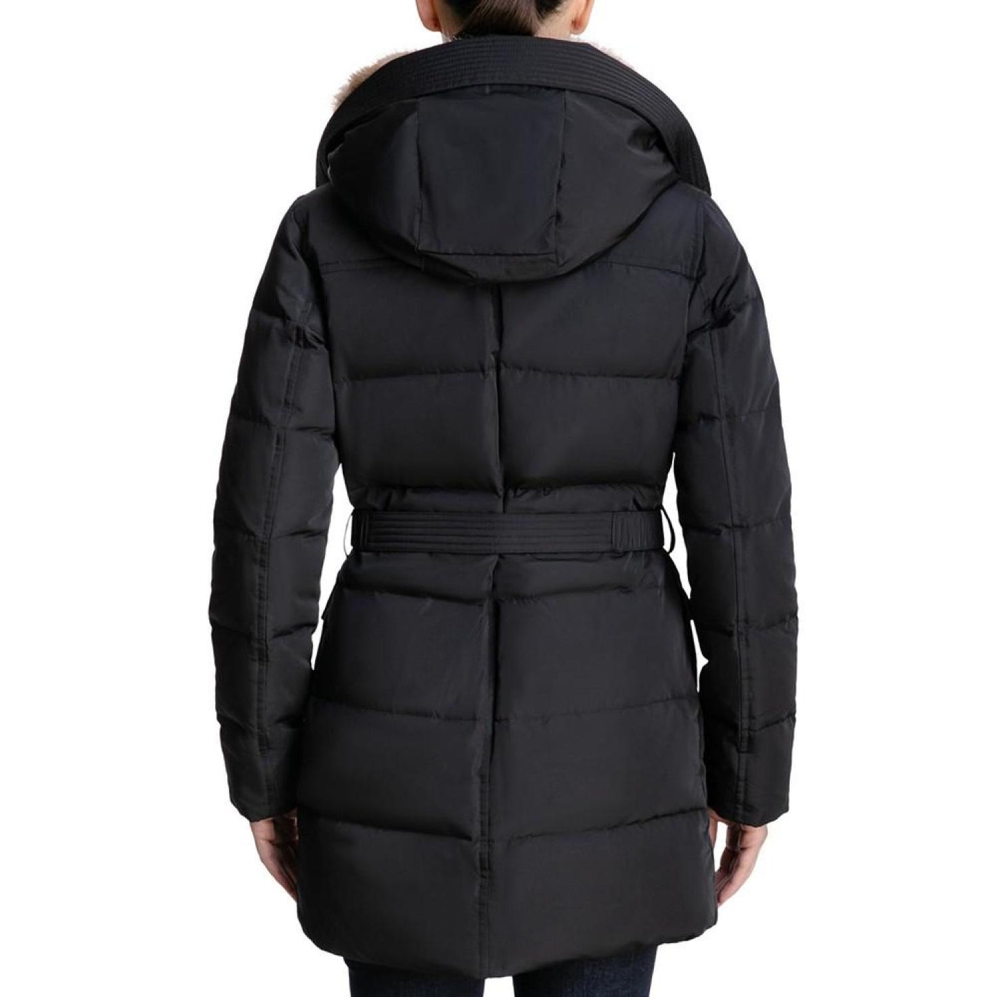 Women's Faux-Fur-Collar Hooded Down Puffer Coat, Created for Macy's