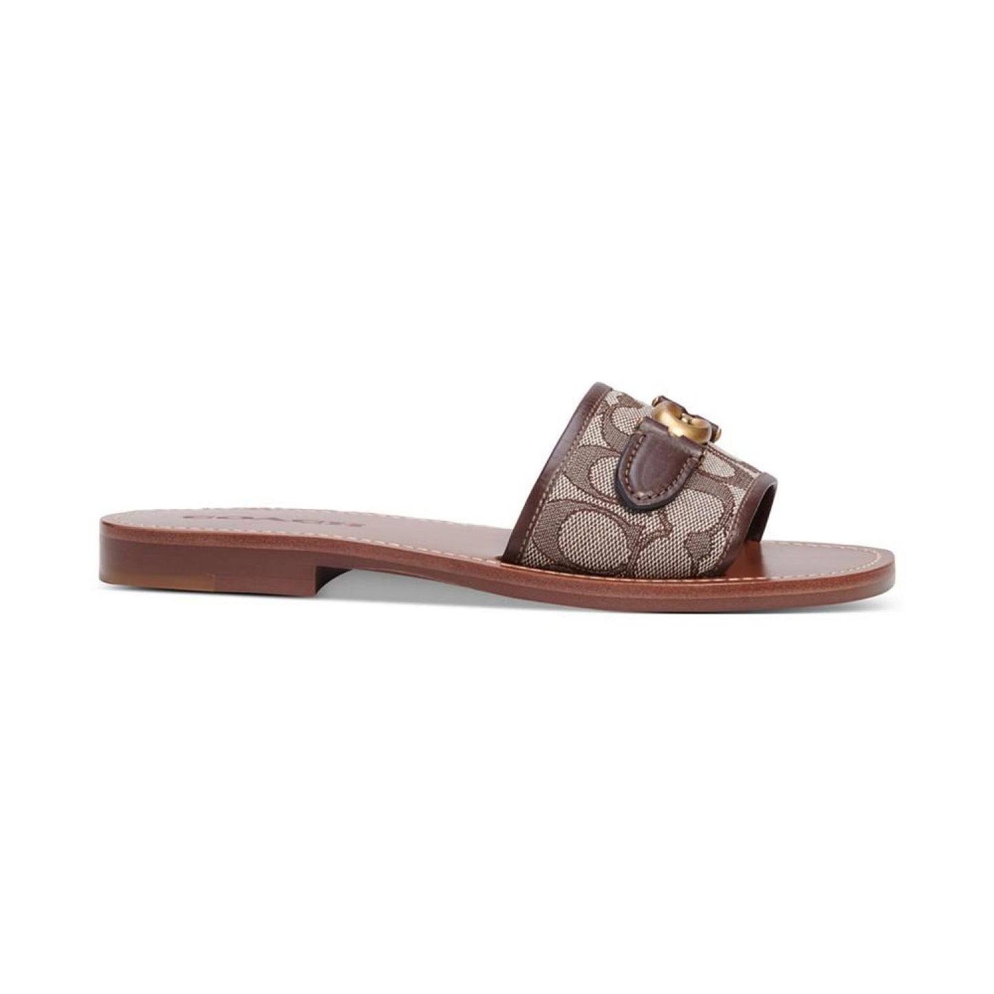 Ina Logo Emblem Slide Flat Sandals
