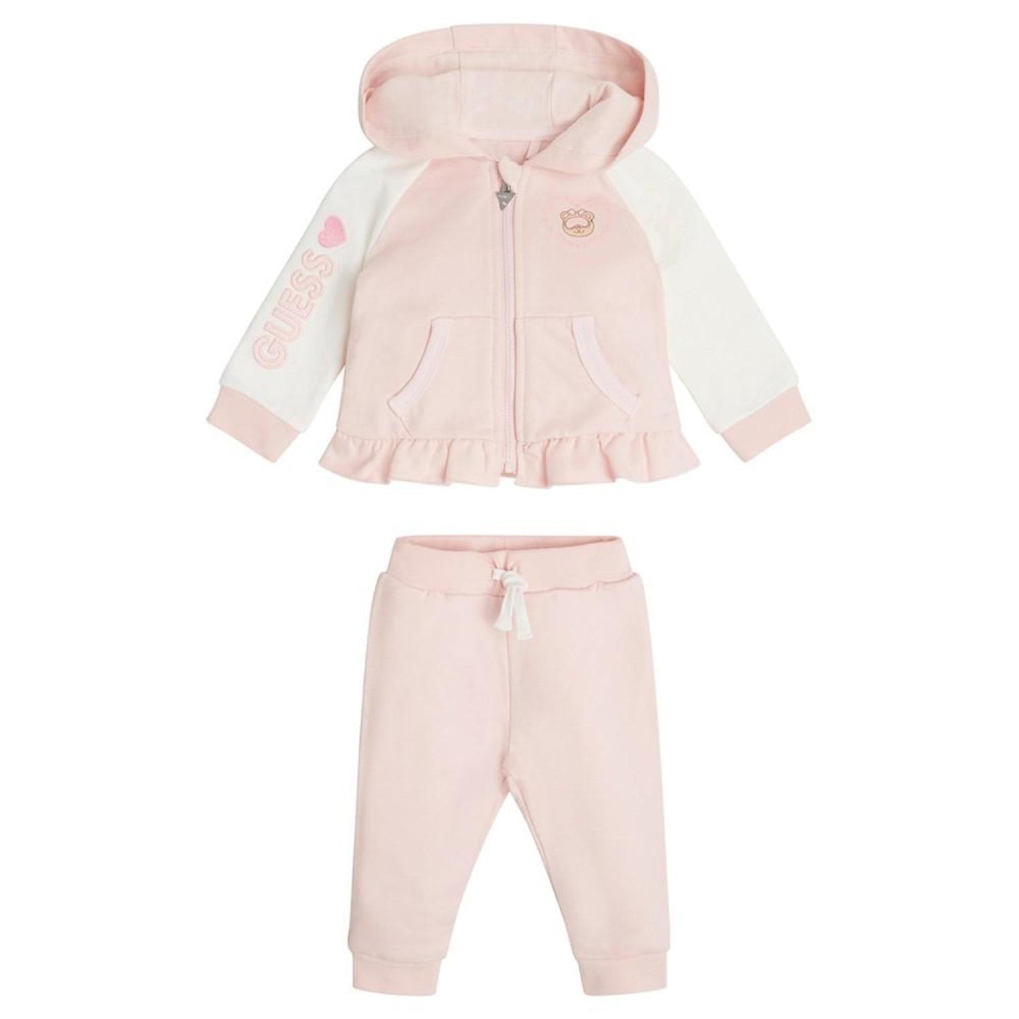 Baby Girls French Terry Hooded Jacket and Joggers, 2 Piece Set