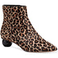 Sydney Womens Leather Calf Hair Ankle Boots
