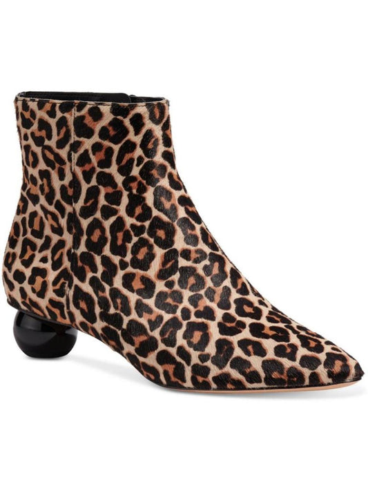 Sydney Womens Leather Calf Hair Ankle Boots
