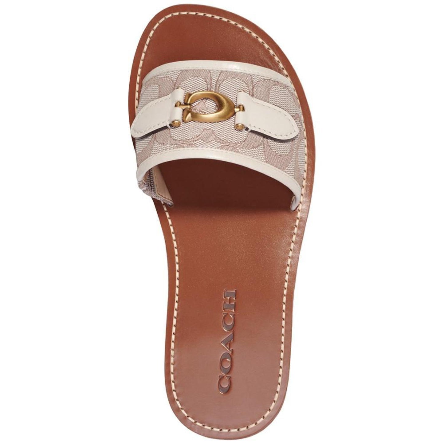 Ina Logo Emblem Slide Flat Sandals