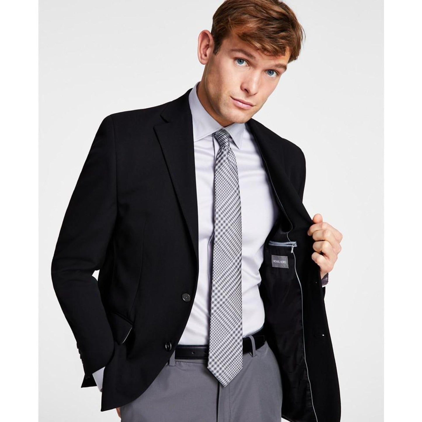 Men's Classic-Fit Stretch Solid Blazers