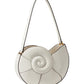 What The Shell Spazzolato Leather Nautilus Shell Shoulder Bag