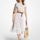 Cotton Eyelet Midi Skirt