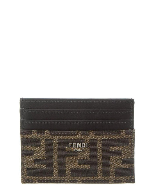 FENDI FF Leather Card Holder