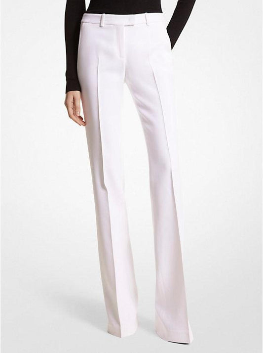 Haylee Double Crepe Sablé Flared Trousers