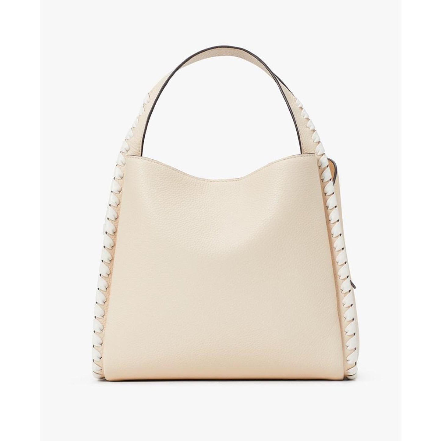 Knott Whipstitched Pebbled Leather Small Shoulder Bag