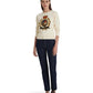 Intarsia-Knit Crest Cotton-Blend Sweater