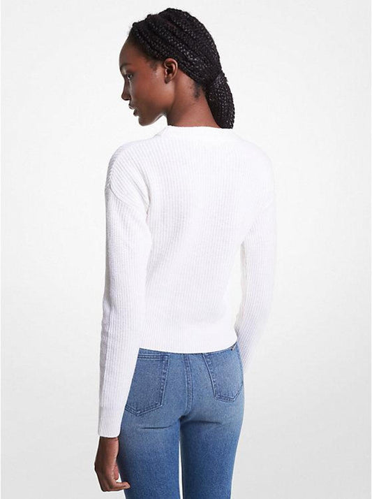 Wool Blend Cutout Sweater