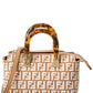 FENDI By The Way Mini Raffia & Leather Shoulder Bag