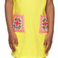 Kids Yellow Crochet Pocket Dress
