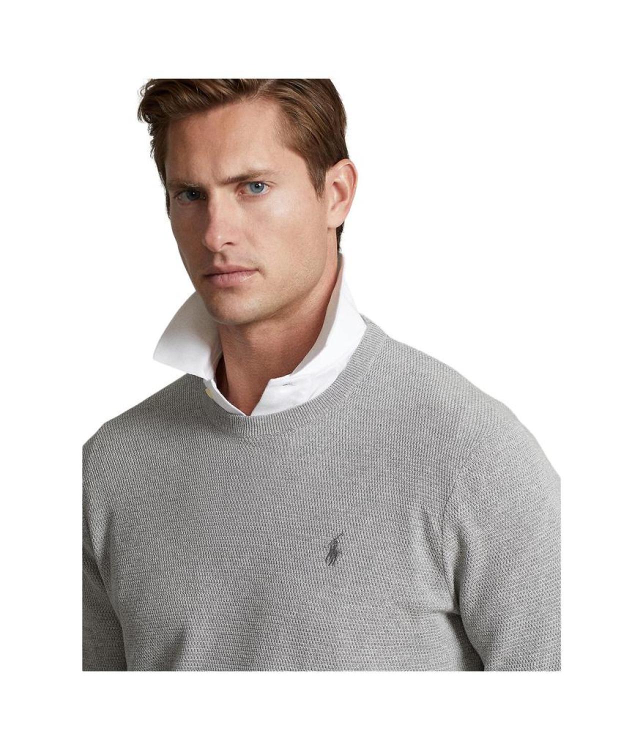 Textured-Knit Cotton Sweater