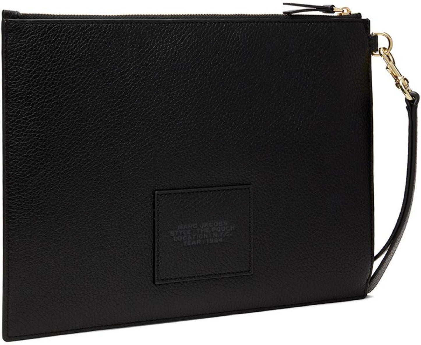 Black 'The Leather Large' Pouch