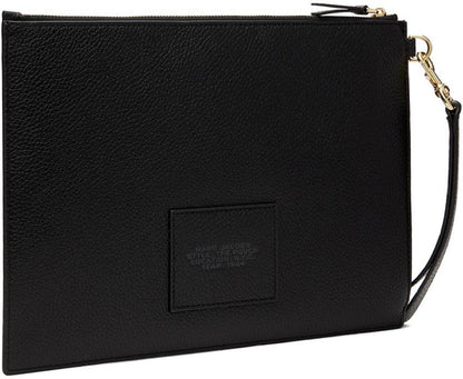 Black 'The Leather Large' Pouch
