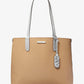 Eliza Extra-Large Metallic Pebbled Leather Reversible Tote Bag