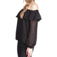 Petite Clip Chiffon Off Shoulder Top