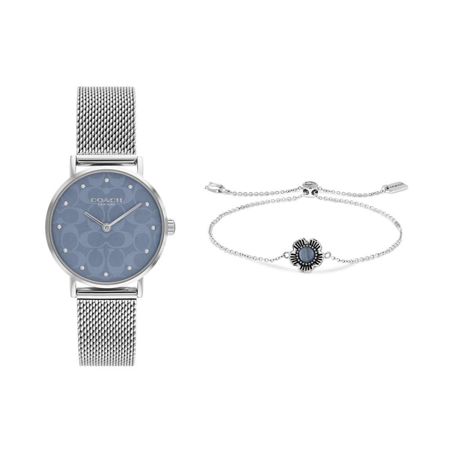Women's Perry Stainless Steel Mesh Bracelet Watch 28mm Gift Set