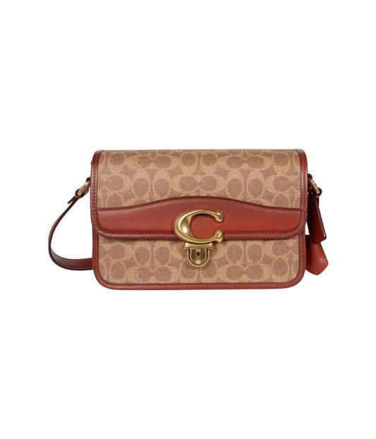 Coated Canvas Signature Studio Shoulder Bag