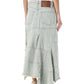 Marc Jacobs Monogram Frayed Edge Denim Skirt