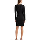 Pleated Stretch Jersey Cocktail Dress