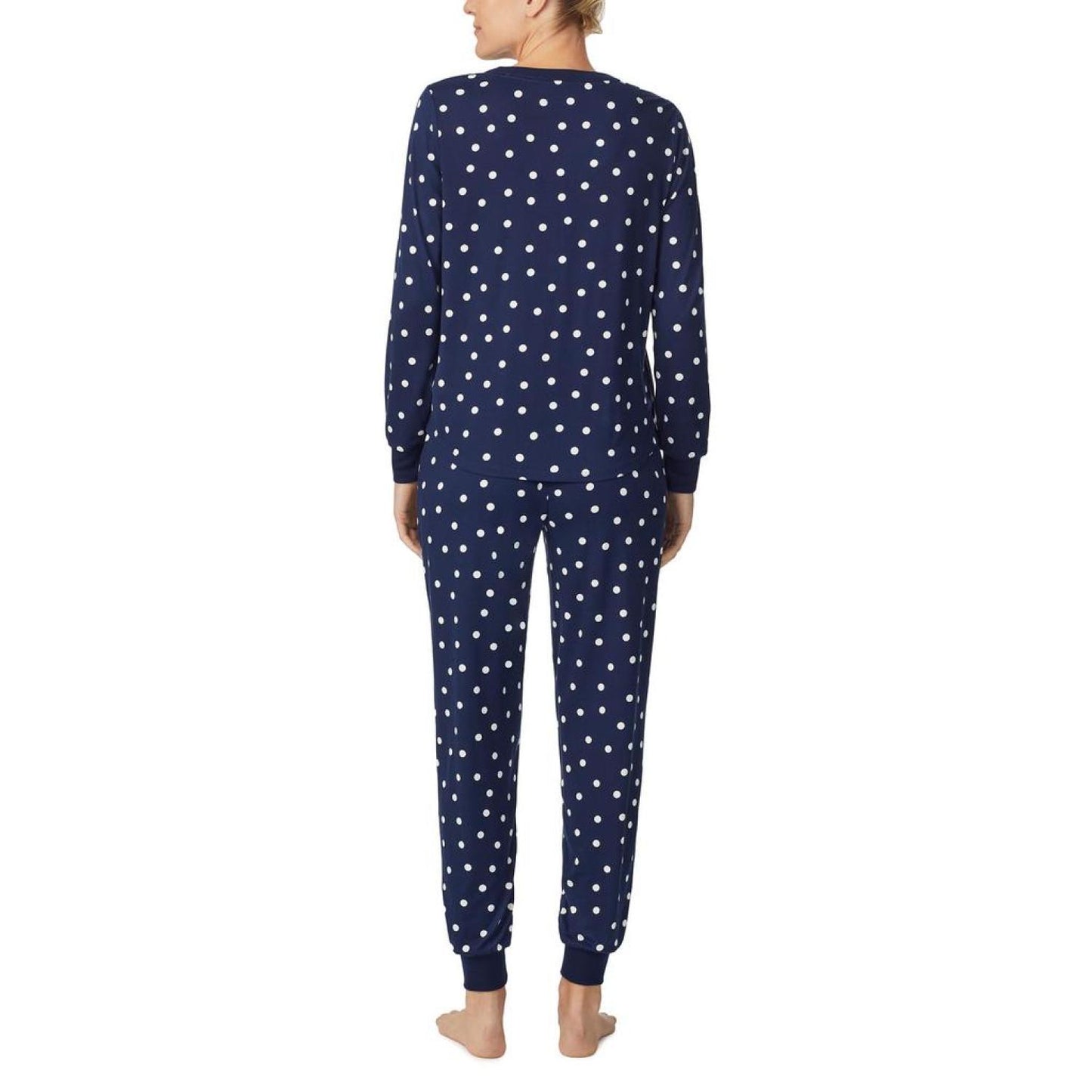 Cozy Brushed Jersey Long Sleeve Henley Joggers Set